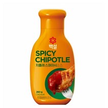 CJ더마켓 마약 소스 만들기 메뉴 개발 황금 레시피 백설 치폴레 스파이시 소스 양념 만능 비빔 국물요리 볶음 요리 국수 260G, 22개
