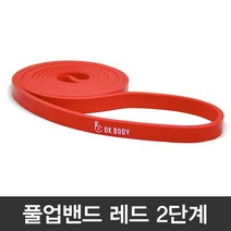 브로키 1~7단계 풀업밴드 운동 턱걸이밴드 헬스용품, 레드