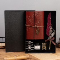 GO2shop GO2shop_ 졸업선물 만년필세트 고급만년필 선물용볼펜 크리스탈만년필, ★선택* 5종 이카루스 깃털 만년필 노트 세트 레드, 이제품주문★
