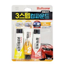 자동차스크래치 페인트자국 흡집 제거 세트 광택연마제 자동차흠집관리 차량흠집제거제, 불스원 3스텝컴파운드키트
