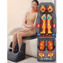 안마의자 의자형 안마매트리스 전신 올인원 파워 마사지기 안마기 23년 신형, 전신+발마사지 안마매트, 블랙