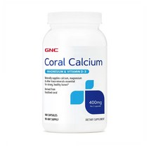 GNC 코랄칼슘 Coral 칼슘 비타민D 마그네슘 백개입