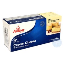 푸드올마켓_ 앵커 크림치즈 1kg /냉장-아이스박스 무료, 1개