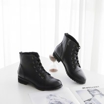 여성 명품 소가죽 워커 부츠 사계절 멋내기 통굽 어글리 레이스업 발편한 3cm