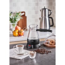휴대용 투명 쉬운 커피 머신 포트 400ml 5 컵 터키 그리스어 에스프레소 카푸치노, 단일모델명/품번