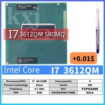 코어 i7 3520M i7 3540M i7 3610QM i7 3612QM i7 3630QM i7 3632QM i7 3720QM 3740QM 3820QM 3840QM 3920XM, 04 I7 3612QM SR0MQ