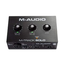 M-Audio 레코딩 스트리밍 및 팟 캐스트 용 USB 오디오 인터페이스 1 / 4XLR 입력 터미널 음악 제작 소프트웨어 포함 M- 트랙 솔로, 상품명참조