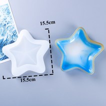 정원화분 콘크리트 심장 모양 실리콘 금형 DIY 수제 에폭시 보석 보관 트레이 석고 꽃 냄비 홈 장식, 16 Starfish