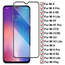 9H 경도 강화 유리 샤오미 미 9 라이트 9T 프로 SE 화면 보호기 Mi 8 A3 CC9 CC9E 플레이 보호 필름, For Mi A3 Lite