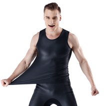 남성용 따뜻한 다이빙 조끼 수영 초탄성 경량 가죽 슈트 스노클링 서핑 민소매 신제품, 1.Black - S