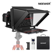 Neewer X12프롬프터 +리모콘+스마트폰 홀더+운반 케이스 알루미늄 합금 텔레프롬프터