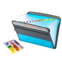 카레프리 V-12 A4 사이즈 서류 보관함, 1개, 블루