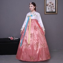 퓨전한복 결혼식 한복 원피스 웨딩 여성 신부 스팽글 전통 의상 궁중 드레스 무용 쇼