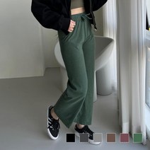 기모 여성바지 코디 배기바지 배기팬츠 세미 스판 면