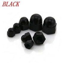 m8 볼트 너트 m6 10-50pcs din1587 m3 m4 m5 m10 흰색 또는 검정색 나일론 캡 장식 커버 반원 도토리, m5 20개, 검은색