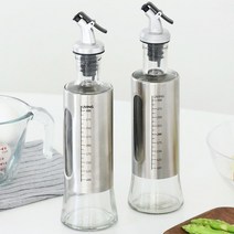 1+1 내열유리 오일병 참기름병 양념병 양념통 소스병 350ML 2P세트, 상세페이지 참조