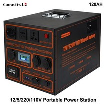 캠핑 배터리 파워뱅크 12v200ah 휴대용 발전소 120ah lifepo4 팩 150ah 220v 1000w 인버터 태양열 rv 모터 야외, 120ah 라이프포4 1000w, 12v, 우리를