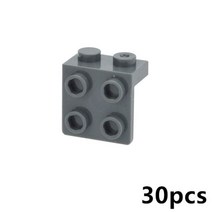 DIY 벽돌 호환 조립 입자 21712 44728 1x2-2x2 스터드 빌딩 블록 부품 아이들을위한 교육 크리 에이 티브 장난감, dark gray 30pcs