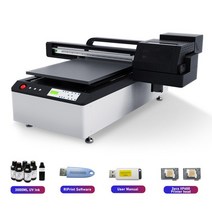 OYfame 6090 UV 프린터 기계 A1 평판 듀얼 DTF 세라믹 유리 금속 인쇄기, 02 UV Printer With In