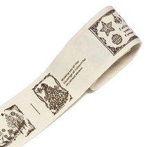 (주)아트인 X-mas 스토리 라벨리본(40mm-90cm), 브라운