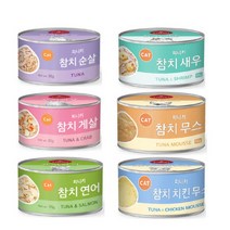 피니키 고양이 주식캔 간식 95g x 24개, 참치+새우 24개입