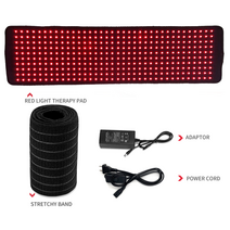 턱 마사지 턱관절 치료 확대 버전 led 적색 광선 및 근적외선 벨트 장치 660nm 850nm 대형 패드 통증 완화용 웨어러블 랩