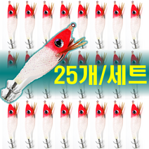 예피싱 25개입 왕눈이 에기 세트 쭈꾸미 갑오징어 문어채비 야광애기, YF26