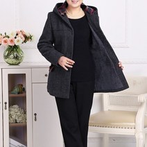 할머니패딩 50대 엄마패딩 중년여성 Fdfklak xl-5xl 두꺼운 면화 겨울 자켓 따뜻한 플러스 벨벳 파카 어머니 후드 코트