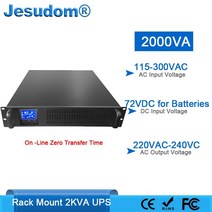 파워뱅크 랙 마운트 2kva ups 외부 72v 배터리 뱅크 220vac 출력 온라인, c2krs, 배터리용 72vdc, 220VAC 60hz