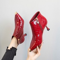 [Myshe]여자 오피스룩 스틸레토 힐 구두 부티 힐 Dou2fei1027XZ2