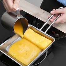 사각계란말이팬 통3중 올스텐 인덕션 IH 소현 에그팬 직사각 14cm 일본식 캠핑 후라이팬, 14x19.5 계란말이팬