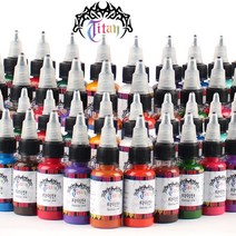 타투 문신 용품 재료 색소 타투잉크 타이탄잉크 0.5oz/1oz 33종 TITAN COLOR INK, 뉴미디엄블루, 1개, 1oz(30ml)