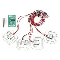 휴먼 스케일 로드셀 4Pcs 50Kg HX711 모듈 앰프 하프 브리지 스트레인 게이지 가중치 세트 압력 센서 측정