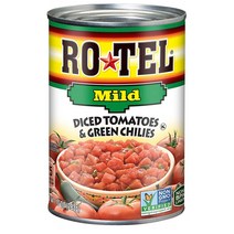 ROTEL Mild Diced Tomatoes and Green Chilies 미국 로텔 마일드 으깬 토마토 그린칠리 통조림 283g 12캔