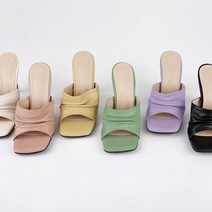 라폼슈 케디란 셔링 킬힐 슬리퍼 (10cm)