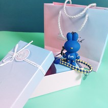 스노우베라 토끼키링 가방키링 자동차키링 차량악세사리 키홀더 열쇠고리 새차선물, 블루(선물포장)