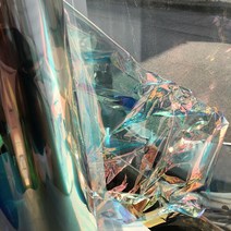 오로라 홀로그램필름지(투명)1Mx4M레인보우투명필름지