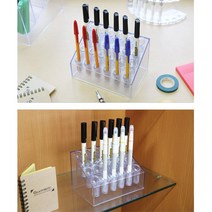 아크릴 계단형 문구 펜시 24구 진열대 다용도정리함 마카펜