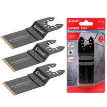 EZARC 초경 멀티커터날 3PCS 34X40mm 만능커터 30X 카바이드 블레이드 초경날 못 금속 메탈 FRP 나사 볼트 스테인레스 빠른 절단 어댑터 디월트 드레멜 보쉬 마끼다