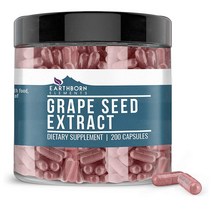 EarthbornElements Pure Grape Seed Extract 퓨어 그레이프 시드 추출물 200정