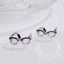 s925 미니어처 안경 은 실버 반지 선물 B-07