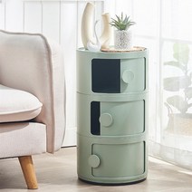 카르텔 콤포니빌리 3단 수납장 Componibili Kartell, 그린 3단