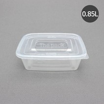 더팩 다용도 사각용기 0.85L 100개(50개x2봉), 2봉, 50개