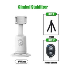 짐벌삼각대 멋진 다이어 360도 후속 짐벌 안정기 전화 홀더 추적 촬영 selfie 삼각대 안정기 짐벌, White Style 01