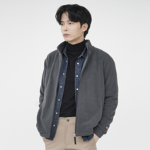 By파크랜드 엔디프 그레이 더블 기모 폴리스 집업.GJJ21403