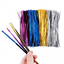 KP 다용도 빵끈20cm(약780개) 칼라빵끈 포장끈 봉지끈친환 도콜, 핑크