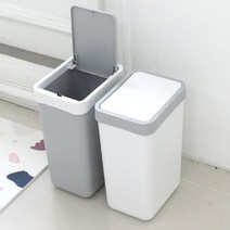 올리오 원터치 프리미엄 사각 휴지통 10L 1개, 그레이