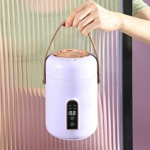 휴대용 미니 밥솥 이국주 1인용 보온 밥통 캠핑용 차량용 캠핑, ONE SIZE, 베이지