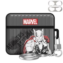 마블 어셈블 캐리어아머 에어팟 3/2/1/프로 케이스 + 철가루방지스티커, 토르, 에어팟 3세대