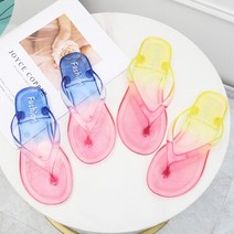 에이원스토어 젤리 쪼리 비치 샌들 슬리퍼 2P 엘로우블루 세트